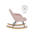 thumbnail image 6 of Little Seeds Monarch Hill Dahlia Nursery Rocker Chair, Pink Chenille, 6 of 15