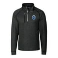 thumbnail image 2 of Men's-Cutter & Buck  Heather Black Vancouver Whitecaps FC Big & Tall Mainsail Sweater-Knit Half-Zip Raglan Jacket, 2 of 3