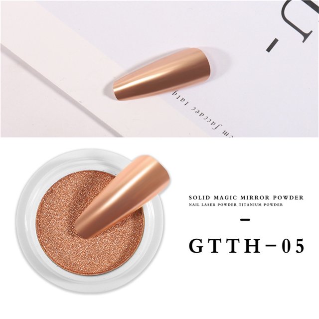 mtvxesu Powder Mirror Super Bright Titanium Powder Nail Mirror Powder 6 Color Sale