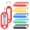 Mix Color, variant on 50 Pack Tough Plastic Key Tag with Split Ring and Clear Label Window Portable Key Label for Keychain Suitcase USB Drive Toolbox