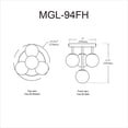 thumbnail image 2 of Dainolite MGL-94FH-PC  Flush Mount, 2 of 3