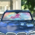 thumbnail image 4 of Pink Unicorn and Rainbow Car Windshield Sun Shade Reflector Sunshade Foldable for Front Keeps Vehicle Cool, 4 of 8
