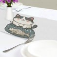 thumbnail image 4 of Yayeee Table Runner 70 inches Long Home Kitchen Dinning Party Decoration, Beige Cute Cat, 4 of 7