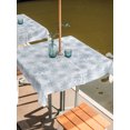 thumbnail image 2 of Outdoor Table Cloth with Umbrella Hole and Zipper, Grey Snowflake Waterproof Square Tablecloth 54"x54", Christmas Snowflake Gray White Washable Table Cover for Outside Party Patio Picnic, 2 of 8
