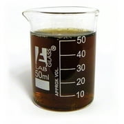 Eisco Labs Beaker - 50mL, Borosilicate Glass, 10mL graduation Low form - Pack of 12