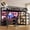 Black, variant on Aukfa Twin XL Metal Loft Bed with Storage Stairs, Shelves, Wardrobe, USB Ports & LED Lights, Heavy-Duty Bed Frame for Adults & Kids, Black