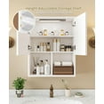 thumbnail image 5 of NEW Decorative Wall Cabinet with Motion Sensor LED and Adjustable Shelf for Bathroom ,Kitchen,Study (White), 5 of 9