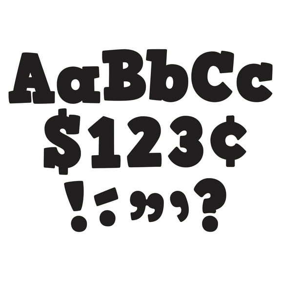 Teacher Created Resources Black Bold Block 4" Letters Combo Pack