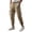 Khaki, variant on Grid Pattern Cargo Sweatpants For Men Elastic Cuffs Joggers With Side Pockets S-3XL