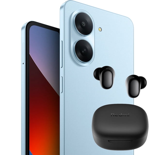 Smartphone Xiaomi Redmi A7 Dual SIM 64GB 3+3GB RAM Azul + Redmi Buds 6 Play negro