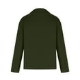 thumbnail image 5 of BiZtdJrK Womens 2025 Fall Long Sleeve Suit Jacket Button Open Front Cardigan Blazer Business Casual Lapel Collar Dress Blazers Back to College Sale Army Green L, 5 of 7