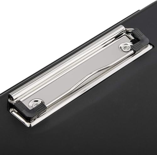 Tekola Plastic A4 Form Storage Box Case, Clipboard Case, Bulk clipboard Set Suitable for School, Utility, Industrial Office, Medical Personnel, Black, 12 Pack
