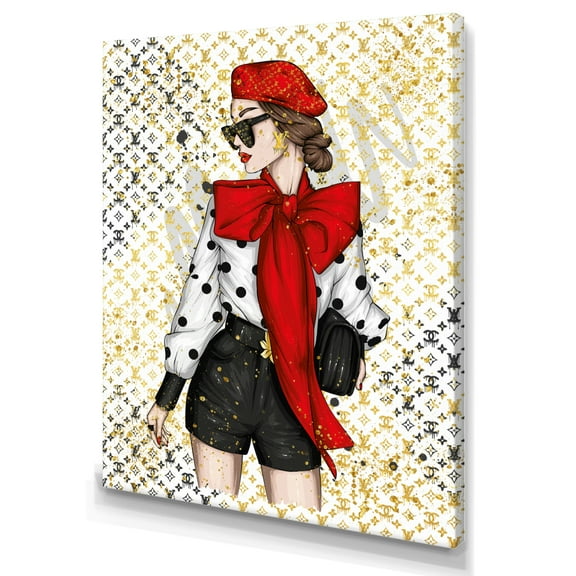 Designart High End Fashionista I Canvas Wall Art