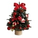thumbnail image 2 of Mini árbol de Navidad artificial de mesa con luces para jardín, granja y bar. blanco rojo, 2 of 9