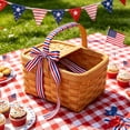 thumbnail image 5 of Patriotic Wired Ribbon for DIY Decor, Red White Blue Star Wreath Bow Making, 4th of July Craft Ribbon for Gift Wrapping and Holiday Home Decoration, 5 of 6