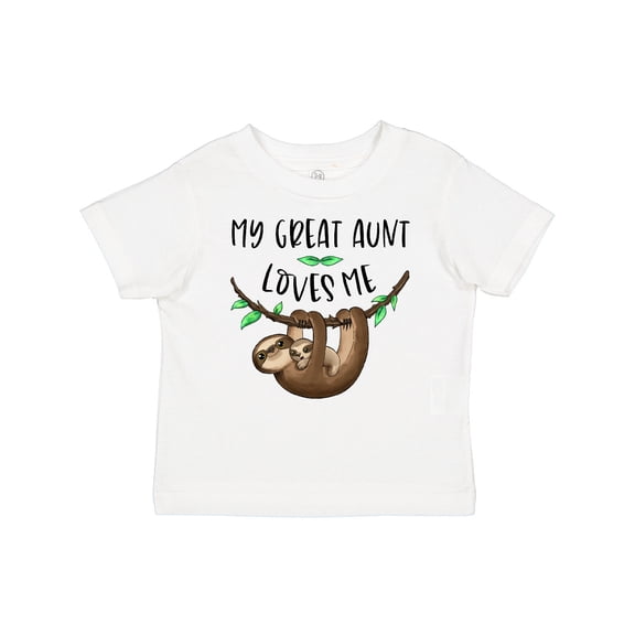 Inktastic My Great Aunt Loves Me Cute Sloth and Baby Boys or Girls Baby T-Shirt