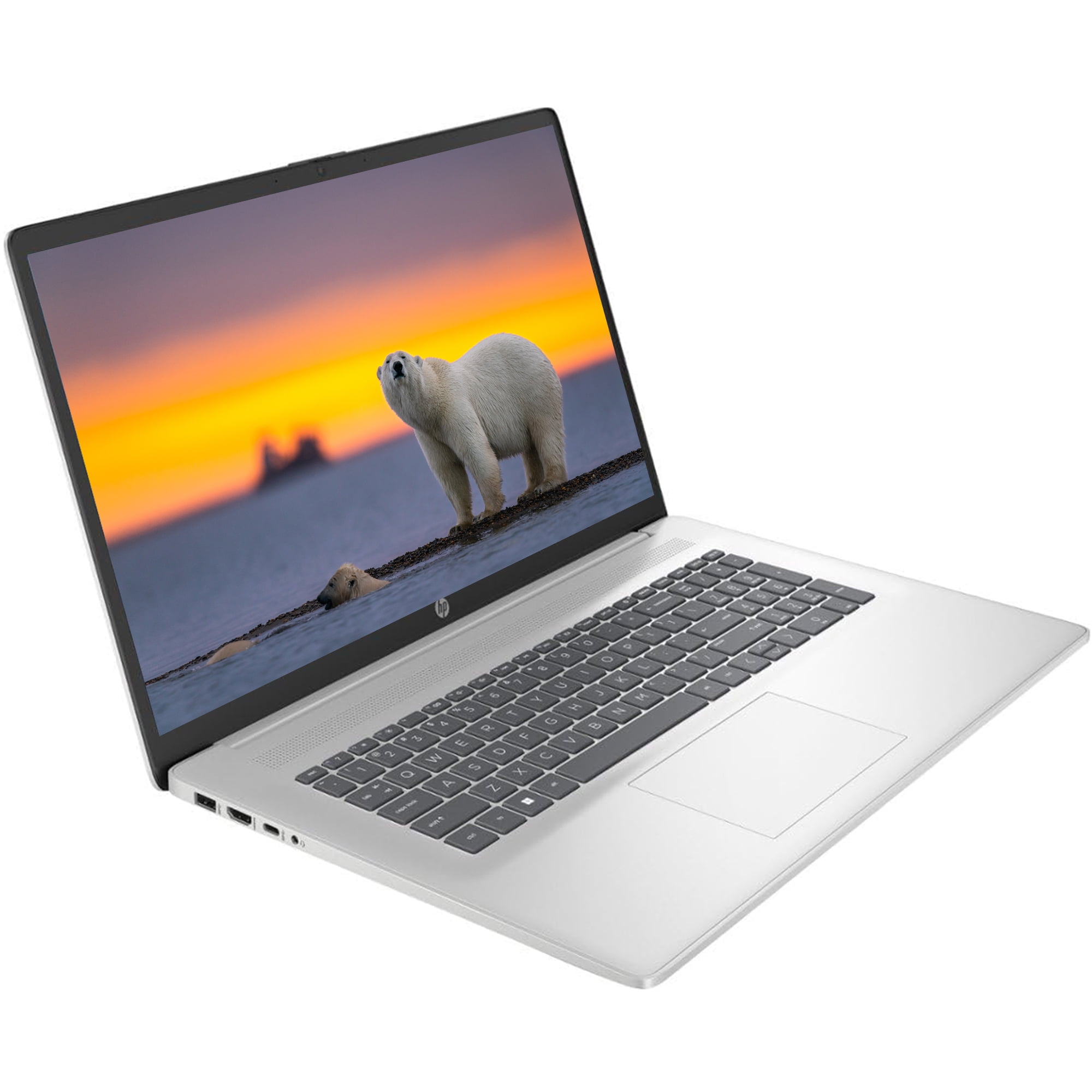 HP 17 17.3" FHD + Business Laptop Computer, Intel Core i3-1215U, 8GB RAM, 256GB SSD, Long Battery Life, Wi-Fi, Bluetooth, HDMI, Silver