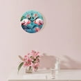 thumbnail image 3 of ATEDEANEI 12" Wall Clock Battery Operated Silent Non Ticking Palm Leaf Tropical Plant Pink Flamingo Creative, 3 of 5