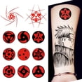 thumbnail image 2 of Naruto Sharingan Tattoo Stickers Anime Uchiha Itachi Figures Waterproof Temporary Tattoo Stickers Toys for Kids Christmas GiftsCN Gao Jinjia LED, 2 of 2