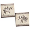 thumbnail image 2 of Gango Home Decor Chic Boho Elephant Wall Art; Two Beige 16x16in Hand-Stretched Canvases, 2 of 6