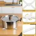 thumbnail image 3 of Uxcell 6 Pcs Trivet de Silicona Plegable, Alfombrillas para Ollas y Sartenes Calientes, Soporte Antideslizante Resistente al Calor para Platos Tazas Encimera de Cocina Superficie de Mesa, Blanco, 3 of 7