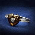 thumbnail image 1 of Alamode TS051-5 Femmes Rhodium 925 Bague en Argent Sterling avec AAA Grade CZ en Brun - Taille 5, 1 of 1