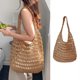 thumbnail image 2 of Large Shoulder Bags for Women Straw Hollow Handbags Tote Bags Reusable Casual Shopping Bag apricot, 2 of 4