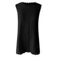 thumbnail image 4 of USSUMA Dresses for Women Party Casual Women's Summer Sleeveless T Shirt Dress Solid Color Petal Round Neck Beach Tank Dresses Short Mini Sundress, 4 of 5