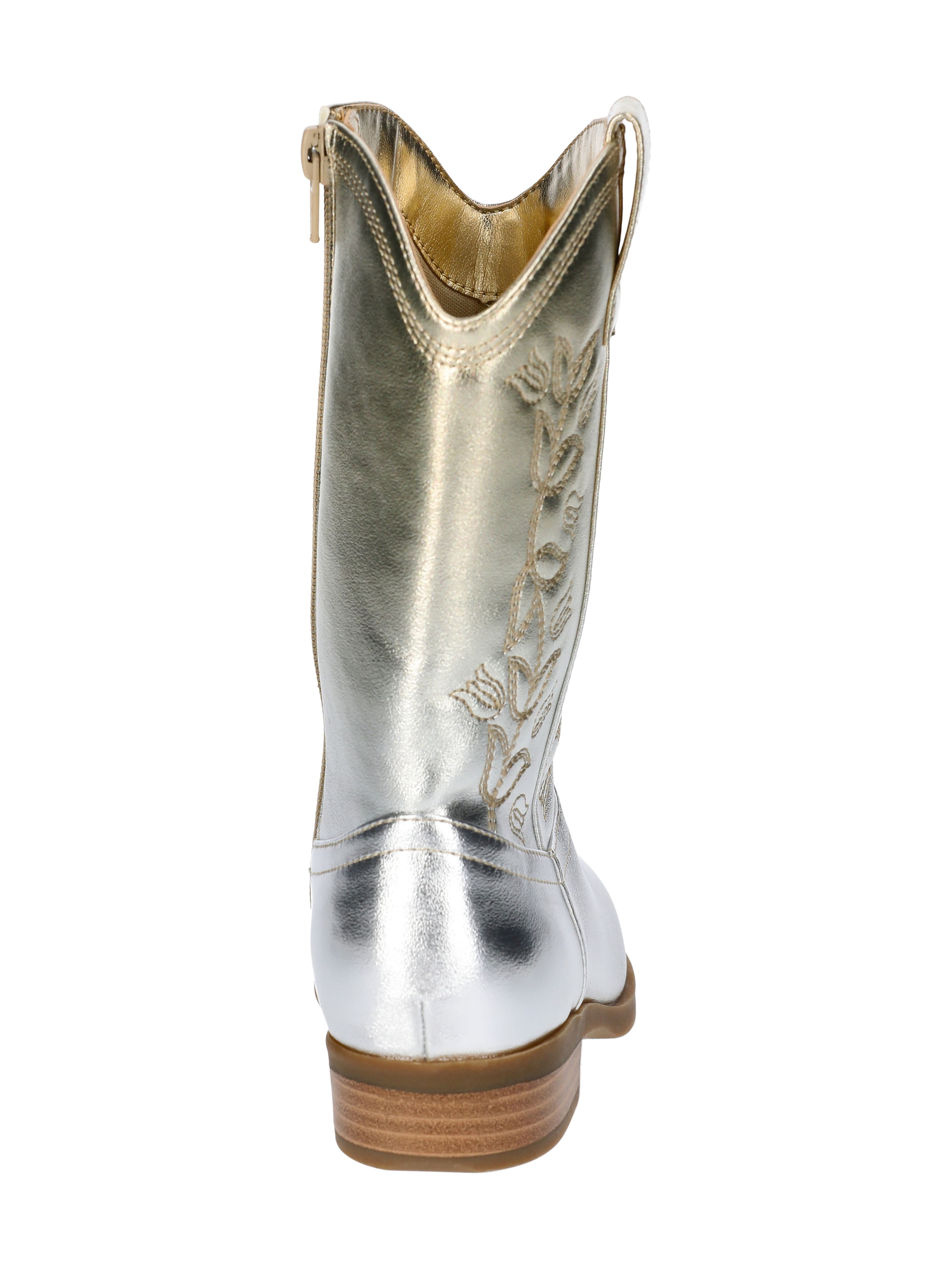Wonder Nation Toddler and Girls' Metallic Ombre Western Cowgirl Boots