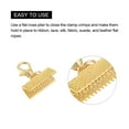 thumbnail image 5 of 10Set Ribbon Crimp Clamp Ends Lobster Claw Clasps & Chain 16mm Gold Tone for DIY, 5 of 6