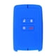 thumbnail image 1 of Funda para llave de coche, funda de silicona para llavero, protector único de 4 botones, regalo para coche Línea negra azul, 1 of 8
