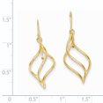 thumbnail image 2 of 14K Yellow Gold Polished Short Twisted Dangle Earrings, 2 of 2