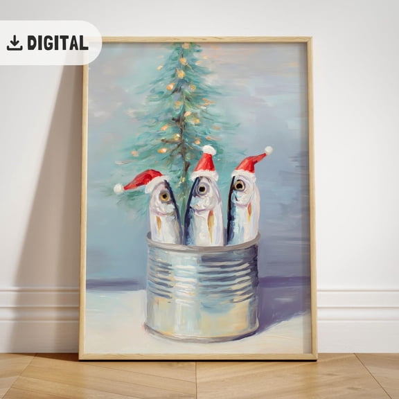 Sardines Poster, Fish Poster Wall Art, Sardine, Winterdecor, Unframed Poster Size 8x12
