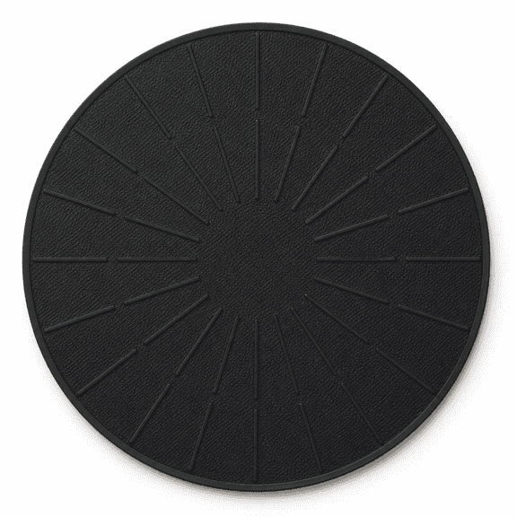 PLERISE Silicone Fiberglass Induction Cooktop Mat, Range Burner Cover and Heat Diffuser, Non-Slip for Magnetic Stove, Black 7.8in