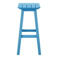 thumbnail image 3 of Costaelm Paradise 29" Outdoor Patio HDPE Square Backless Bar Stool, Pacific Blue, 3 of 8