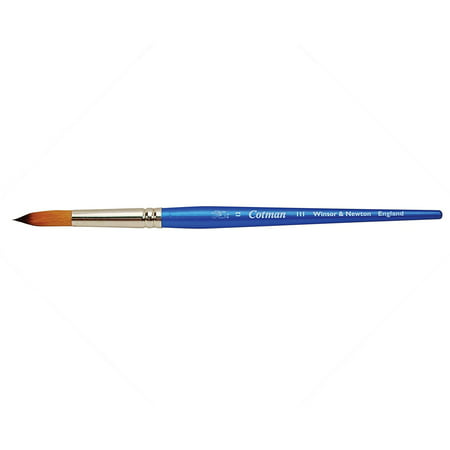 Winsor & Newton Cotman Water Colour Series 111 Short Handle Synthetic Brush - Round #12, Round bellied pointed brush best for use with water colour - for fine detail,.., By Winsor