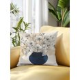White Poppies 18x18 Inch Outdoor Throw Pillow with Insert, Set of 1 ...