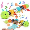 thumbnail image 1 of Baby Sensory Toy 0-6 Month Music Animal Stuffed Plush Caterpillar Toy for Infant 0-3-6 Month Tummy Time with Baby Mirror Crinkle Rattle for 6-12 Month Texture Toy for Newborn Boys Girls Birthday Gifts, 1 of 5