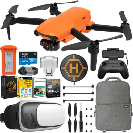 Image of Autel Robotics EVO Nano+ Standard Pro Content Creator Drone Quadcopter Bundle (Orange) with 48MP & 4K Video Including Deco Gear Backpack + FPV VR Headset + Landing Pad and Software Kit