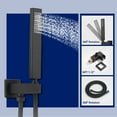 thumbnail image 2 of BWE 5012 Matte Black Rectangular Brass Stainless 2 Shower Valve Trim, 2 of 7