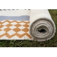 thumbnail image 6 of Casavani - 4'x7' Area Rugs for Living Room & Dining Room Handblock Printed Beige Cotton Dhurrie, 6 of 7