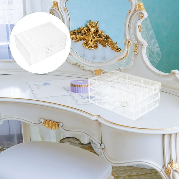 OFFIGAM Large Capacity Acrylic Jewelry Organizer Box for Earrings, Bracelets, Beads Storage and Display
