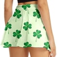 thumbnail image 6 of DHFJKG Womens Athletic Skorts For Running Tennis Clover Print Workout Mini Skirt With Built In Shorts Comfortable Activewear Versatile Skirt, 6 of 7