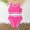 Hot Pink, variant on RTKFRFLM Big Girls 2-Piece Bikini Set Classic Solid Color Bathing Suit for Ages 5-13 Summer Beach Swimwear