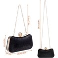 thumbnail image 5 of Bolso de mano elegante TANGJMXG bolso de noche Negro 20x11x5cm, 5 of 5
