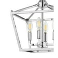 thumbnail image 4 of JONATHAN Y Plains Mini Lantern 12" 4-Light Iron Modern Farmhouse Pagoda LED Semi Flush Mount Lantern, Chrome, JYL7610C, 4 of 8