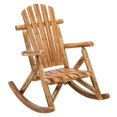 thumbnail image 1 of Antique Wood Outdoor Rocking Log Chair Wooden Porch Rustic Log Rocker, 1 of 4