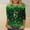 #476-Multicolor, variant on Wowcloth Woman's St. Patrick's Day Print T-shirt, Round Neck Three-Quarter Sleeves Loose Fit, Casual Top for Festive and Everyday Wear