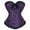 Purple, variant on VISALY Corset Tops Lace Up Overbust Body Shaper Bustier Corsets for Women Vintage Froal Printed Button Down Slim Tube Tops C 6Xl