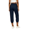 thumbnail image 4 of Women Cargo Pants Solid Color Elastic High Waisted Sweatpant Comfy Trousers Lightweight Joggers Pants with Pockets, 4 of 7